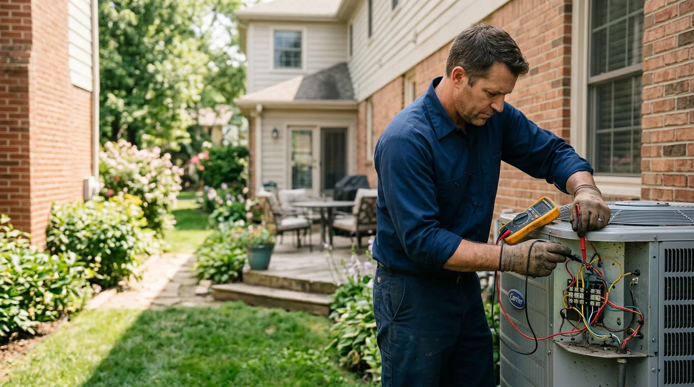 HVAC technician working near Saint Peter, MN